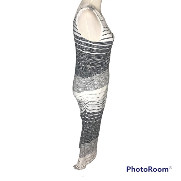 Athleta Stripe Midi Tank Dress Black White Size S - Picture 4 of 6
